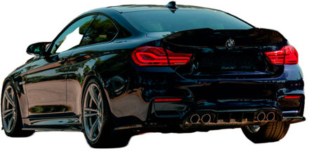 BMW Oneway Achterbumperskirts (Hoeken) passend voor BMW M4 F82 2014-2021 - Glanzend zwart OWRS11042