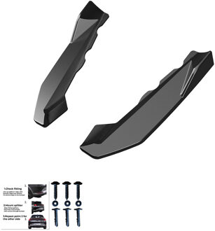 BMW Oneway Achterbumperskirts (Hoeken) passend voor BMW X1 F48 M-Pack 2015-2019 - Glanzend zwart OWRS11031