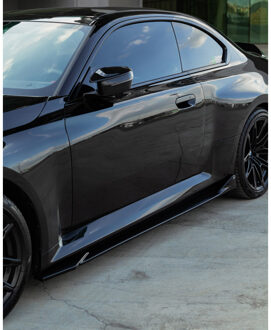 BMW Oneway Set Sideskirts passend voor BMW M2 G87 Coupe 2023- - Glanzend zwart OWSS10054