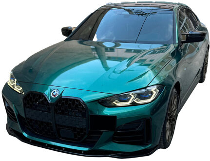 BMW Oneway Voorspoilerlip BMW i4 G26 M-Pack 2021- & 4-Serie G26 M-Pack/M440i 2021- Glanzed Zwart OWFS01008
