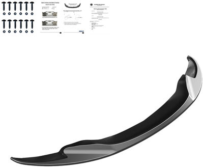 BMW Oneway Voorspoilerlip BMW M3 E92 Coupe/E93 Cabrio 2007-2013 - Version 2 - Glanzend zwart OWFS01096