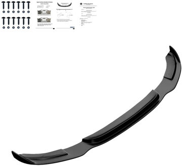 BMW Oneway Voorspoilerlip passend voor BMW 3-Serie F34 GT 335i M-Pack 2012-2017 - Glanzend zwart OWFS01114