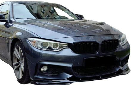 BMW Oneway Voorspoilerlip passend voor BMW 4-Serie F32/F33/F36 M-Pack 2013-2019 - Glanzend zwart OWFS01067