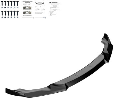 BMW Oneway Voorspoilerlip passend voor BMW M2 Competition F87 2018-2020 - Glanzend zwart OWFS01069