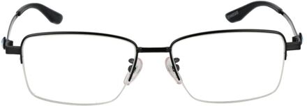 BMW Rechthoekige Half-Vrijstaande Bril Zwart - One Size