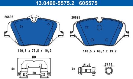 BMW Remblokkenset, schijfrem 13046055752