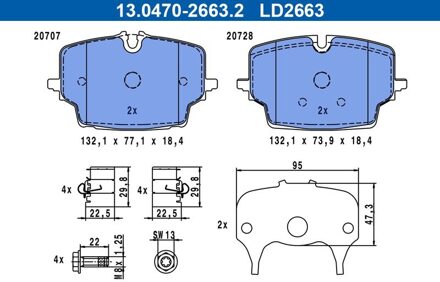 BMW Remblokkenset, schijfrem 13047026632