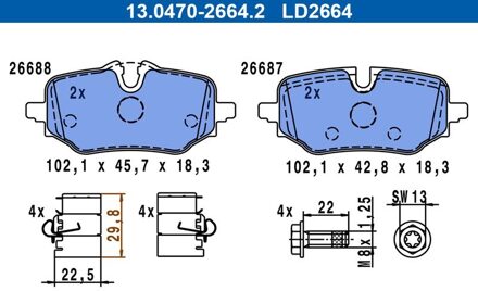 BMW Remblokkenset, schijfrem 13047026642