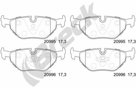 BMW Remblokkenset, schijfrem 209950070400