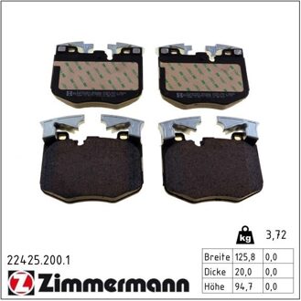 BMW Remblokkenset, schijfrem 224252001