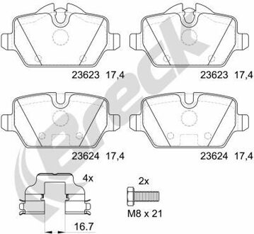 BMW Remblokkenset, schijfrem 236230070400