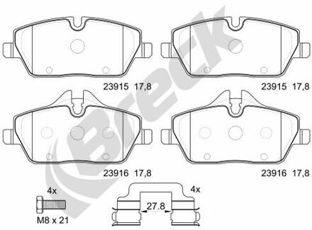 BMW Remblokkenset, schijfrem 239150070100