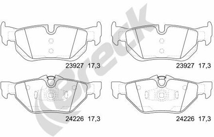 BMW Remblokkenset, schijfrem 239270070400