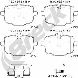 BMW Remblokkenset, schijfrem 247030055400
