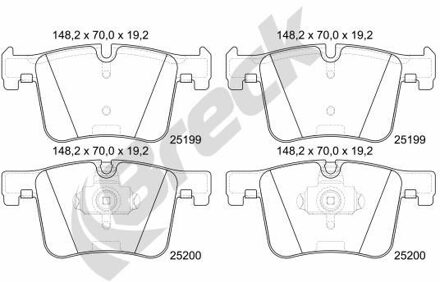 BMW Remblokkenset, schijfrem 251990055100