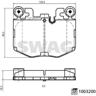 BMW Remblokkenset, schijfrem 33114322