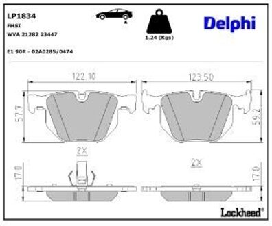 BMW Remblokkenset, schijfrem LP1834