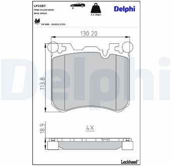 BMW Remblokkenset, schijfrem LP2287