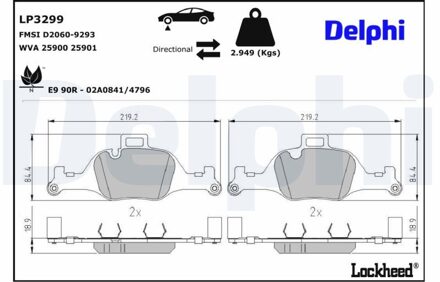 BMW Remblokkenset, schijfrem LP3299