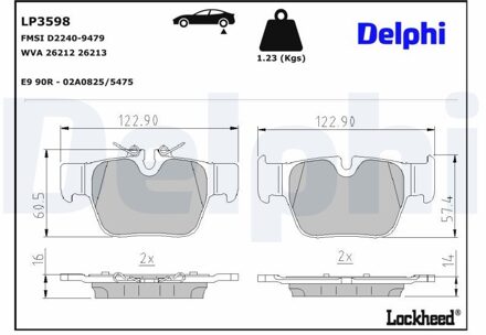 BMW Remblokkenset, schijfrem LP3598