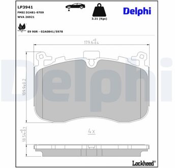 BMW Remblokkenset, schijfrem LP3941
