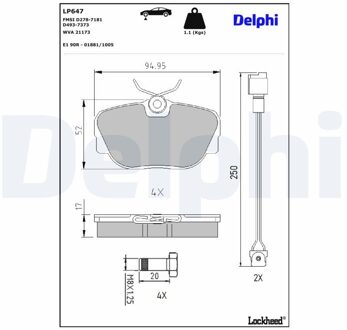 BMW Remblokkenset, schijfrem LP647