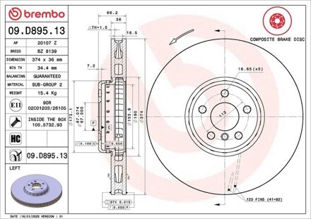 BMW Remschijf 09D89513