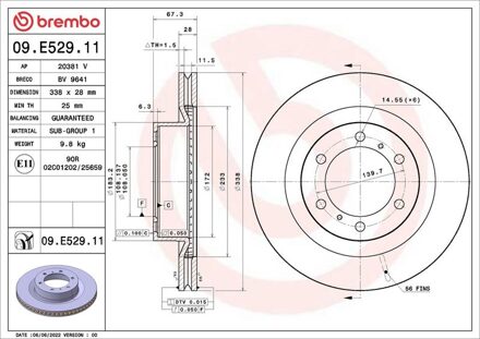 BMW Remschijf 09E52911