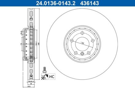 BMW Remschijf 24013601432