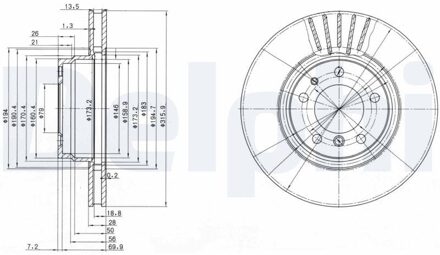 BMW Remschijf BG3039