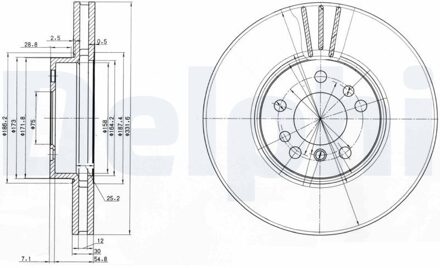 BMW Remschijf BG3628