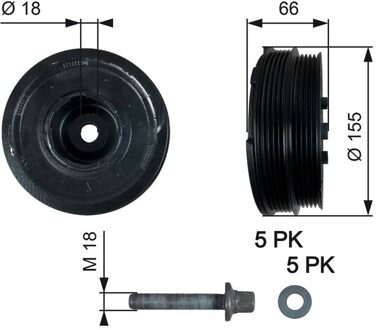 BMW Riemschijf, krukas DriveAlign® TVD1037A