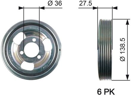 BMW Riemschijf, krukas DriveAlign® TVD1117