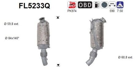 BMW Roetfilter, uitlaatinstallatie FL5233Q