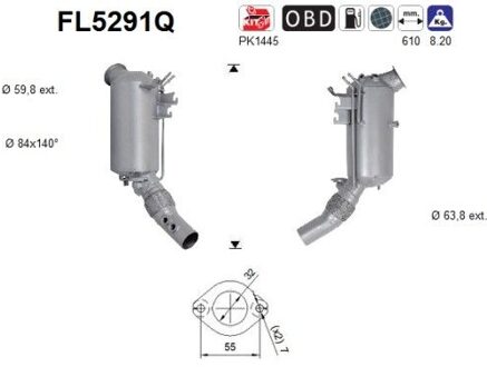 BMW Roetfilter, uitlaatinstallatie FL5291Q