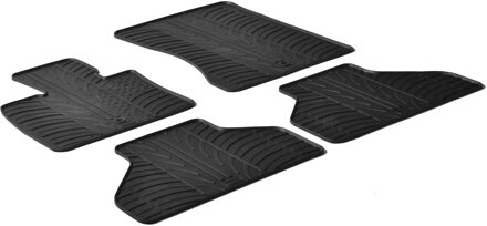 BMW Rubbermatten passend voor BMW X5 2006-2012 (T profiel 4-delig + montageclips)