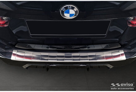 BMW RVS Achterbumperprotector passend voor BMW 3 Serie Touring (G21) Facelift 2022- met M-Pakket 'Ribs' AV235924
