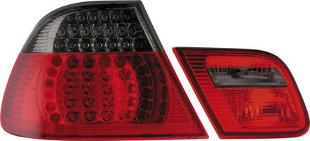 BMW Set LED Achterlichten passend voor BMW 3-Serie E46 Coupe 1999-2003 - Rood/Smoke