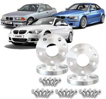BMW Simoni Racing Aluminium Spoorverbreder Set passend voor BMW 3 serie, icl wielbouten SRSVBM003
