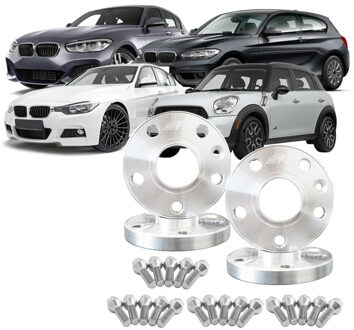 BMW Simoni Racing Aluminium Spoorverbreder Set voor BMW & Mini icl. wielbouten SRSVBM005
