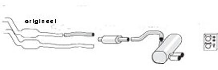 BMW Simons uitlaat passend voor Sedan/Touring [E90/91] 2005 318i 320i/Si 034H0DR