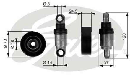 BMW Spanrol Inclusief demper T38242