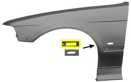 BMW VOORSPATBORD LINKS -9/96 4/5-deurs +ZIJKNIPPERLICHT 0640655