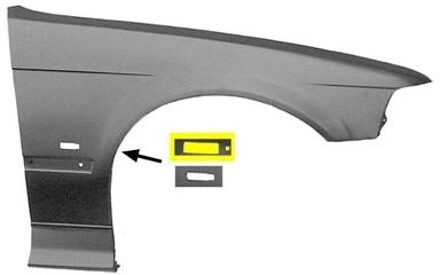 BMW VOORSPATBORD RECHTS -9/96 4/5-deurs +ZIJKNIPPERLICHT 0640656