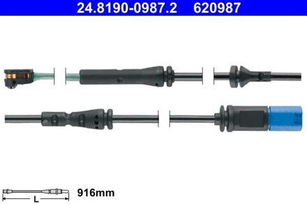 BMW Waarschuwingscontact, remvoering-/blokslijtage 24819009872