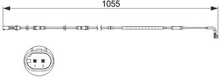 BMW Waarschuwingscontact, remvoering-/blokslijtage AP834