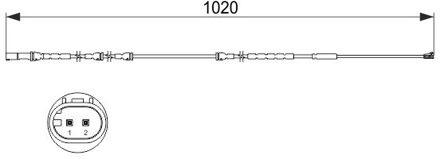 BMW Waarschuwingscontact, remvoering-/blokslijtage AP838