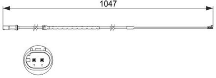 BMW Waarschuwingscontact, remvoering-/blokslijtage AP840