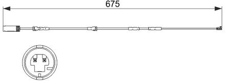 BMW Waarschuwingscontact, remvoering-/blokslijtage AP844