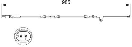 BMW Waarschuwingscontact, remvoering-/blokslijtage AP848
